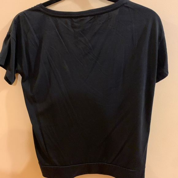 🍉Joe Fresh crop top black white polka dots, scoop neck, short sleeves, XS, EUC - Picture 4 of 4